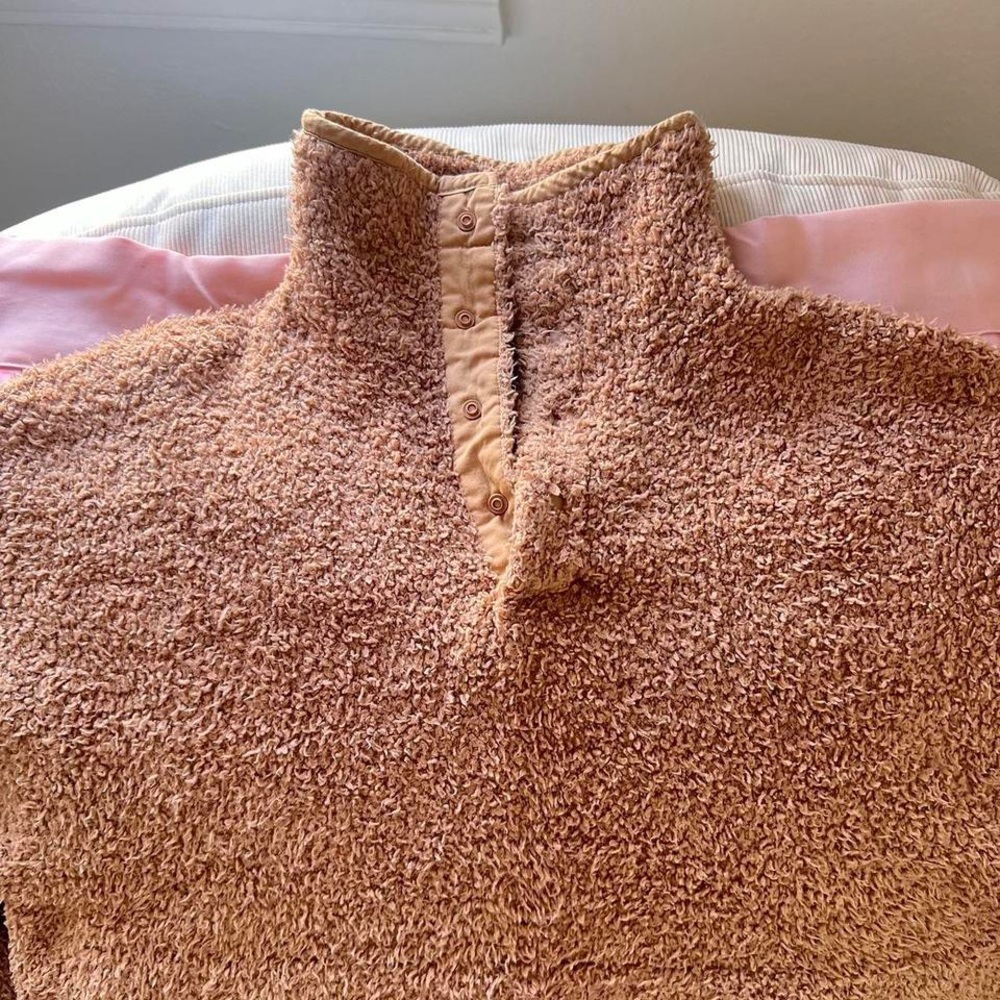 Skims Pullover Brown Teddy Jacket - image 5